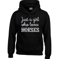 Just A Girl Who Loves Horses Hoodie with Sparkling Glitter Print!