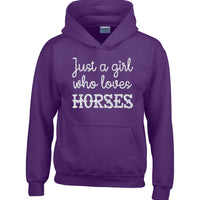 Just A Girl Who Loves Horses Hoodie with Sparkling Glitter Print!
