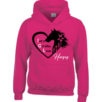Just a girl who loves Horses (D3) Equestrian Horse hoodie