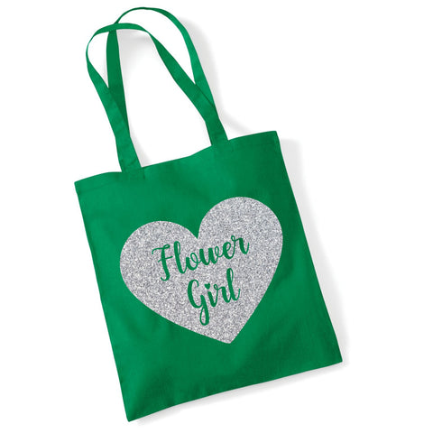Flower Girl Tote Bag in Sparkling Print