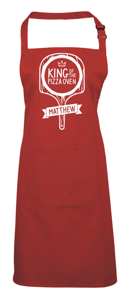 King of The Pizza Oven (Personalised) - Cooking Apron, BBQ Apron, Pizza apron, Birthday Gift!