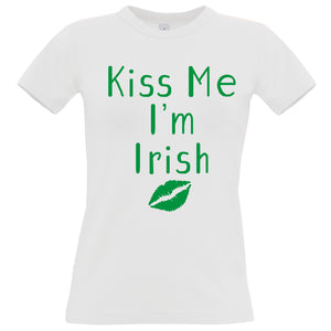 Kiss Me I'm Irish Women's Fitted T-shirt