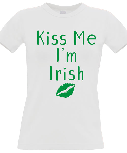 Kiss Me I'm Irish Women's Fitted T-shirt