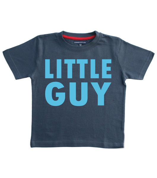 Navy Big Guy & Little Guy Unisex and Children's T-Shirt Set