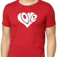 Love in heart shape. Valentines Unisex T-Shirt