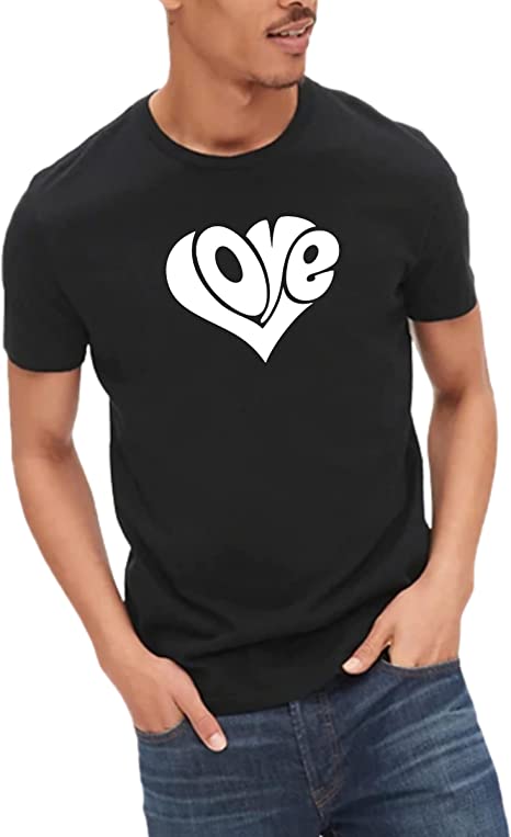 Love in heart shape. Valentines Unisex T-Shirt