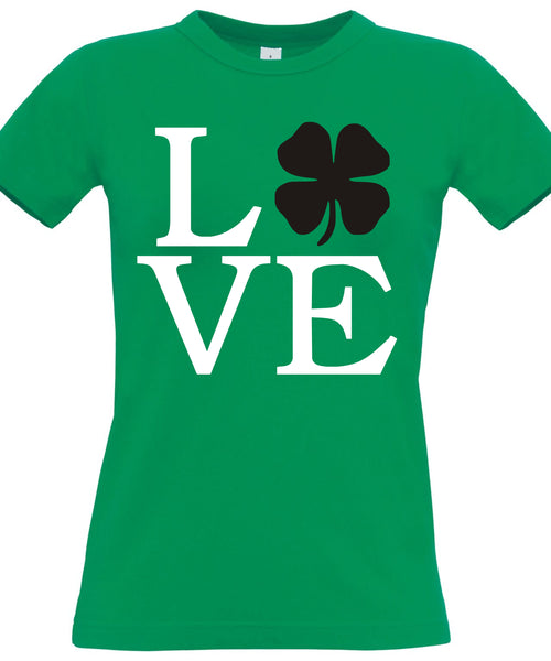 Love (Shamrock) Women's Fitted T-shirt