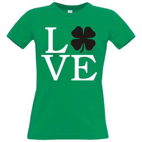 Love (Shamrock) Women's Fitted T-shirt