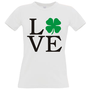 Love (Shamrock) Women's Fitted T-shirt