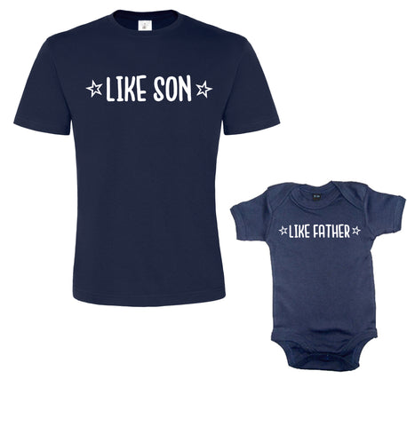 Like Father Like Son Unisex T-Shirt and Baby Bodysuit Set