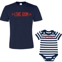 Tel père, tel fils, ensemble t-shirt unisexe et body pour bébé