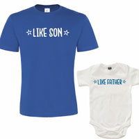Tel père, tel fils, ensemble t-shirt unisexe et body pour bébé