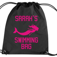 Personalised Mermaid Swimming Drawstring Bag