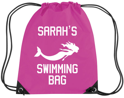 Sac à cordon de natation sirène personnalisé 