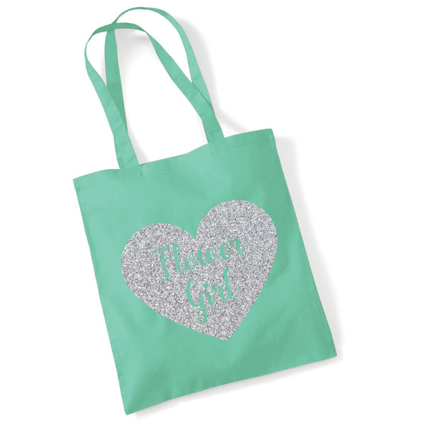Flower Girl Tote Bag in Sparkling Print