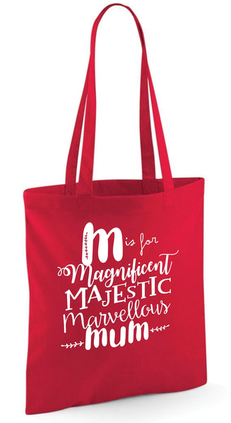 M Is For Mum Tote Bag