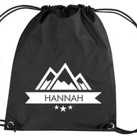 Personalised Mountain Drawstring Bag