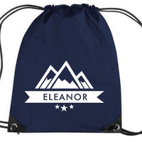 Personalised Mountain Drawstring Bag