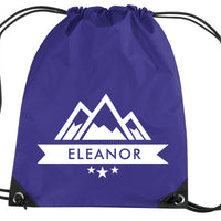 Personalised Mountain Drawstring Bag