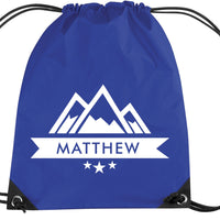 Personalised Mountain Drawstring Bag