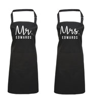 Personalised Mr. & Mrs. Apron Set