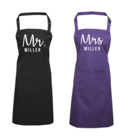 Personalised Mr. & Mrs. Apron Set