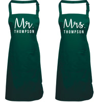 Personalised Mr. & Mrs. Apron Set