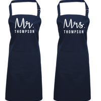 Personalised Mr. & Mrs. Apron Set