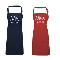 Personalised Mr. & Mrs. Apron Set