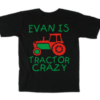 T-shirt Enfant Tracteur Fou Personnalisé 