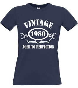Personalised Year Vintage Women's Fitted T Shirt