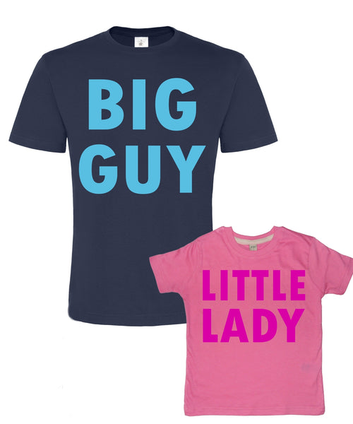 Ensemble de t-shirts Big Guy &amp; Little Lady unisexe et enfant