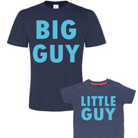 Ensemble de t-shirts pour enfants et unisexe Big Guy &amp; Little Guy bleu marine 
