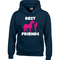 Personalised Best Friends Horsey Hoodie with 2 Names on Back