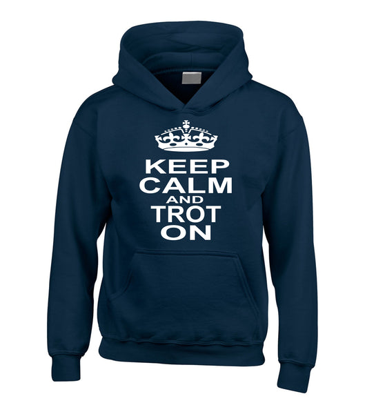 Sweat à capuche Keep Calm and Trot On Horsey 