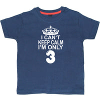 Je ne peux pas rester calme, je n'ai que 3 ans. T-shirt enfant 