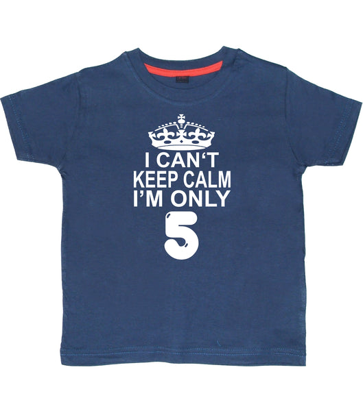 Je ne peux pas rester calme, je n'ai que 5 ans. T-shirt enfant 