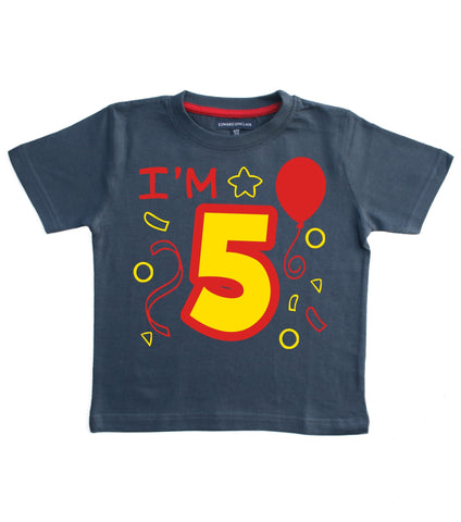 J'ai 5 ans T-shirt anniversaire enfant 