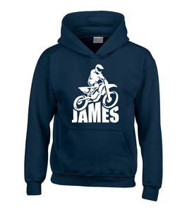 Personalised Motocross Dirt Bike Hoodie with Your Name!