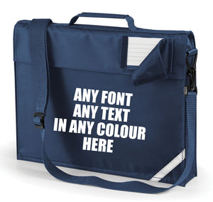 Personalised Any Text Bookbag with Straps
