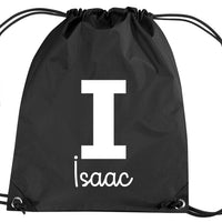 Personalised Initial and Name Drawstring Bag