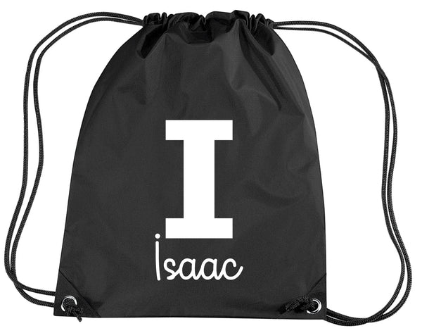 Personalised Initial and Name Drawstring Bag