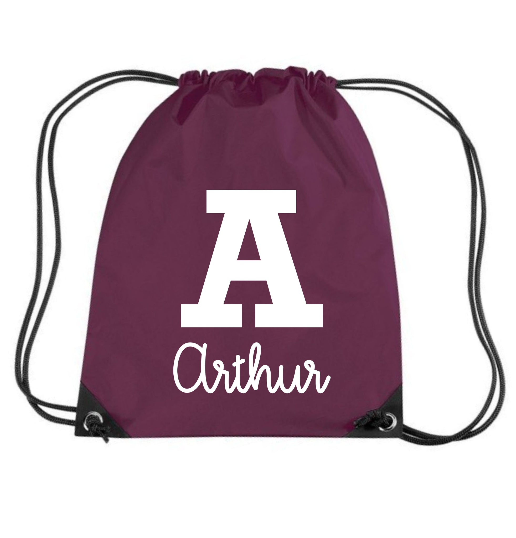 Personalised Name & Initial Children's Gym/PE/Drawstring Bag