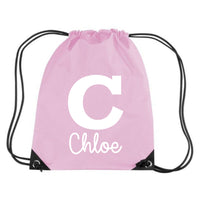 Personalised Initial and Name Drawstring Bag
