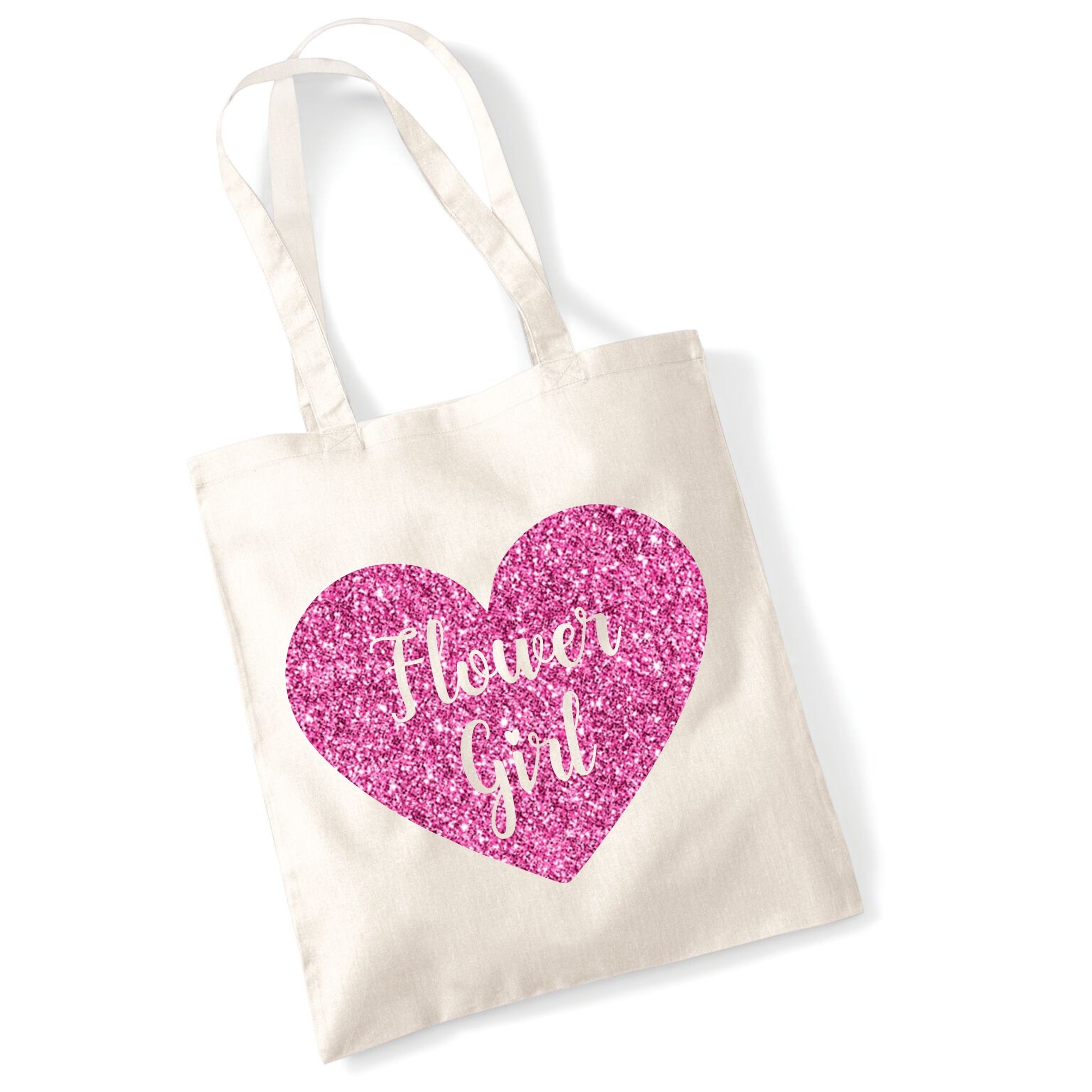 Flower Girl Tote Bag in Sparkling Print