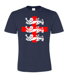 Trois Lions Angleterre T-shirt unisexe 
