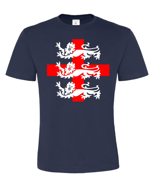Trois Lions Angleterre T-shirt unisexe 