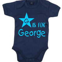 Initial Is for Name Baby Bodysuit