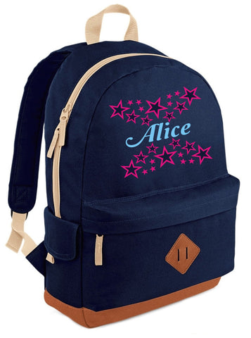 Personalised Name with Stars Heritage Backpack