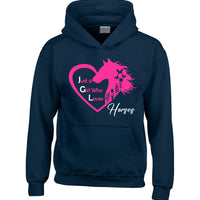 Just a girl who loves Horses (D3) Equestrian Horse hoodie